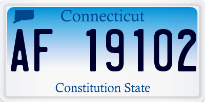 CT license plate AF19102
