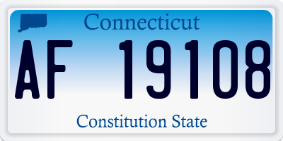 CT license plate AF19108