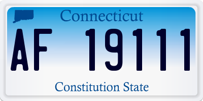 CT license plate AF19111