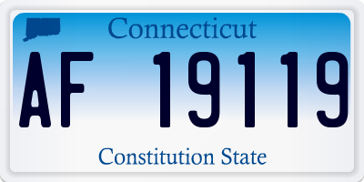 CT license plate AF19119