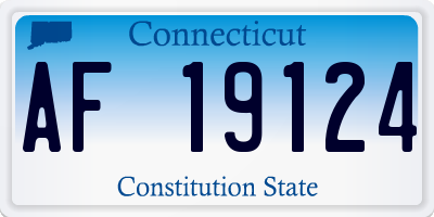 CT license plate AF19124