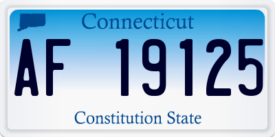 CT license plate AF19125