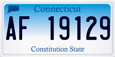 CT license plate AF19129