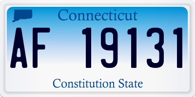 CT license plate AF19131