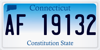 CT license plate AF19132
