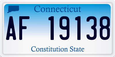 CT license plate AF19138