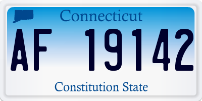 CT license plate AF19142