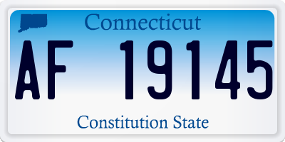 CT license plate AF19145