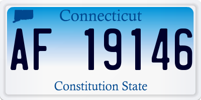 CT license plate AF19146