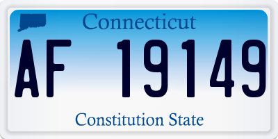 CT license plate AF19149