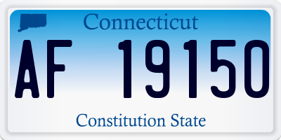 CT license plate AF19150