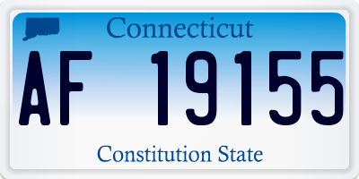 CT license plate AF19155