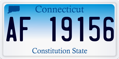 CT license plate AF19156