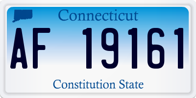 CT license plate AF19161