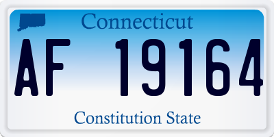 CT license plate AF19164