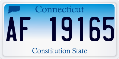 CT license plate AF19165