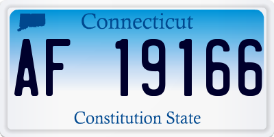 CT license plate AF19166
