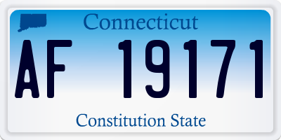 CT license plate AF19171