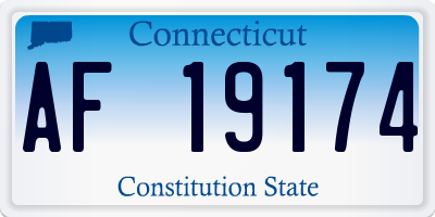 CT license plate AF19174