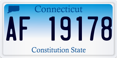 CT license plate AF19178