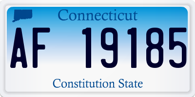 CT license plate AF19185