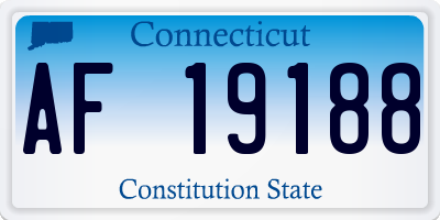 CT license plate AF19188