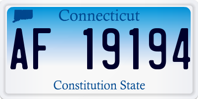 CT license plate AF19194