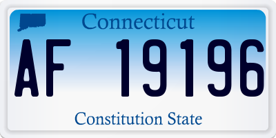 CT license plate AF19196