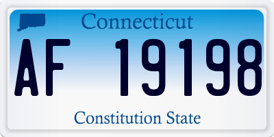 CT license plate AF19198