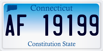 CT license plate AF19199