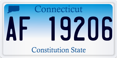 CT license plate AF19206