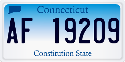CT license plate AF19209