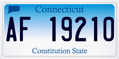 CT license plate AF19210