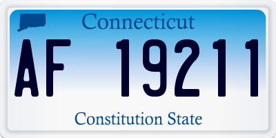 CT license plate AF19211
