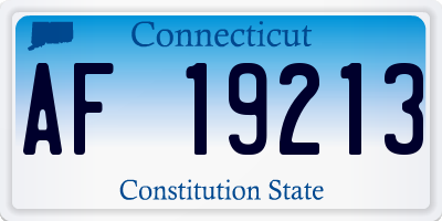 CT license plate AF19213