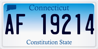 CT license plate AF19214