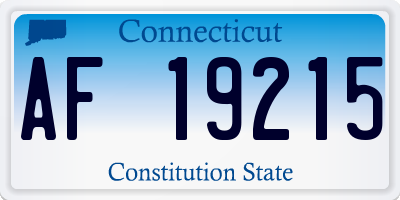 CT license plate AF19215