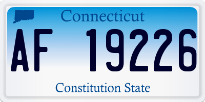 CT license plate AF19226