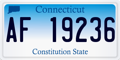 CT license plate AF19236