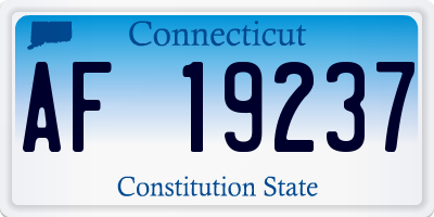 CT license plate AF19237