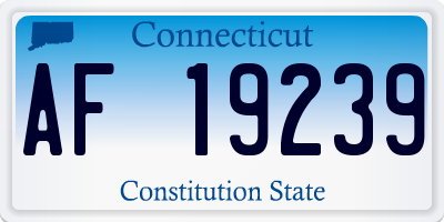 CT license plate AF19239