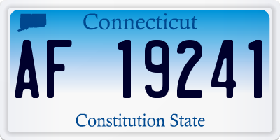 CT license plate AF19241