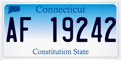 CT license plate AF19242