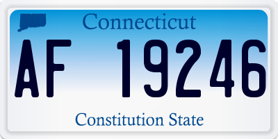 CT license plate AF19246