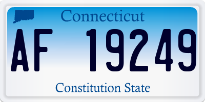 CT license plate AF19249
