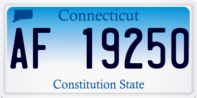 CT license plate AF19250