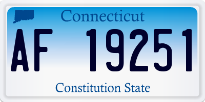 CT license plate AF19251