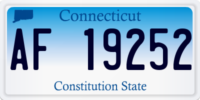 CT license plate AF19252