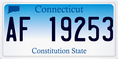 CT license plate AF19253