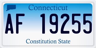 CT license plate AF19255